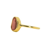 Pink/Purple Sea Glass, Gold Vermeil - Size N