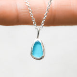 Blue Sea Glass Necklace