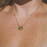 Sea Glass Sun Necklace - Gold Vermeil