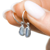 Lilac Sea Glass Hoops