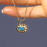 Sea Glass Sun Necklace - Gold Vermeil