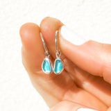 Blue Sea Glass Hoops