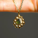 Sea Glass Sun Necklace - Gold Vermeil