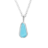 Blue Sea Glass Necklace
