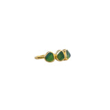 Green Sea Glass, Gold Vermeil - Size N
