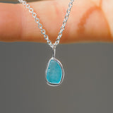 Blue Sea Glass Necklace