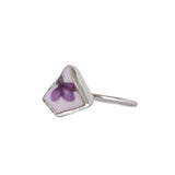 Purple Flower Ring - Size P