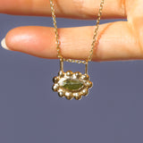 Sea Glass Sun Necklace - Gold Vermeil