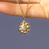 Sea Glass Sun Necklace - Gold Vermeil