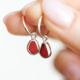 Red Sea Glass Hoops