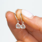 Light Blue Sea Glass Hoops