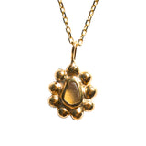 Sea Glass Sun Necklace - Gold Vermeil