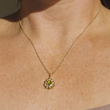 Sea Glass Sun Necklace - Gold Vermeil