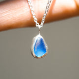 Blue Sea Glass Necklace