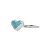 Blue Sea Glass Heart - Size P