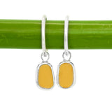 Yellow/Orange Sea Glass Hoops