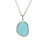Blue Sea Glass Necklace