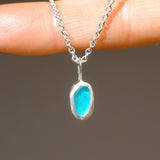 Blue Sea Glass Necklace
