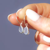 Purple/Blue Sea Glass Hoops