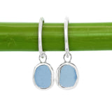 Lilac Sea Glass Hoops