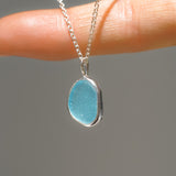 Blue Sea Glass Necklace