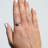 Blue Sea Glass Heart - Size R