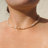 Aventurine Peach Beaded Necklace