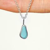 Blue Sea Glass Necklace