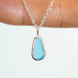 Blue Sea Glass Necklace