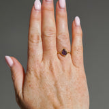 Purple Sea Glass, Gold Vermeil - Size O