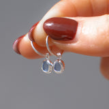 Lilac Sea Glass Hoops