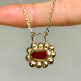 Sea Glass Sun Necklace - Gold Vermeil