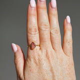 Pink/Purple Sea Glass, Gold Vermeil - Size Q