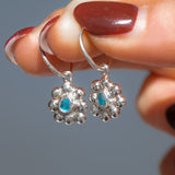 Blue Sea Glass Sun Hoops