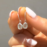 Light Blue Sea Glass Hoops