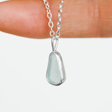 Light Blue Sea Glass Necklace