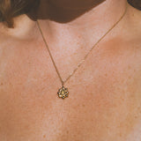 Sea Glass Sun Necklace - Gold Vermeil
