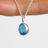 Blue Sea Glass Necklace