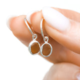 Amber Sea Glass Hoops