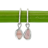 Pink/Purple Sea Glass Hoops