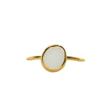 White Sea Glass, Gold Vermeil - Size S