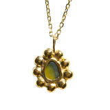 Sea Glass Sun Necklace - Gold Vermeil