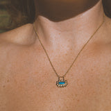 Sea Glass Sun Necklace - Gold Vermeil