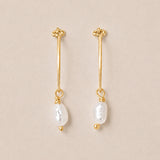 Classic Pearl Hoops - Gold Vermeil
