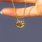 Sea Glass Sun Necklace - Gold Vermeil