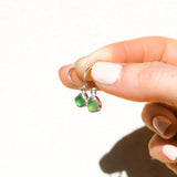 Green Sea Glass Hoops