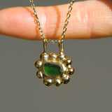 Sea Glass Sun Necklace - Gold Vermeil