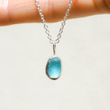 Light Blue Sea Glass Necklace