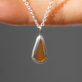 Amber Sea Glass Necklace