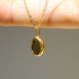 Green Sea Glass Necklace - Gold Vermeil